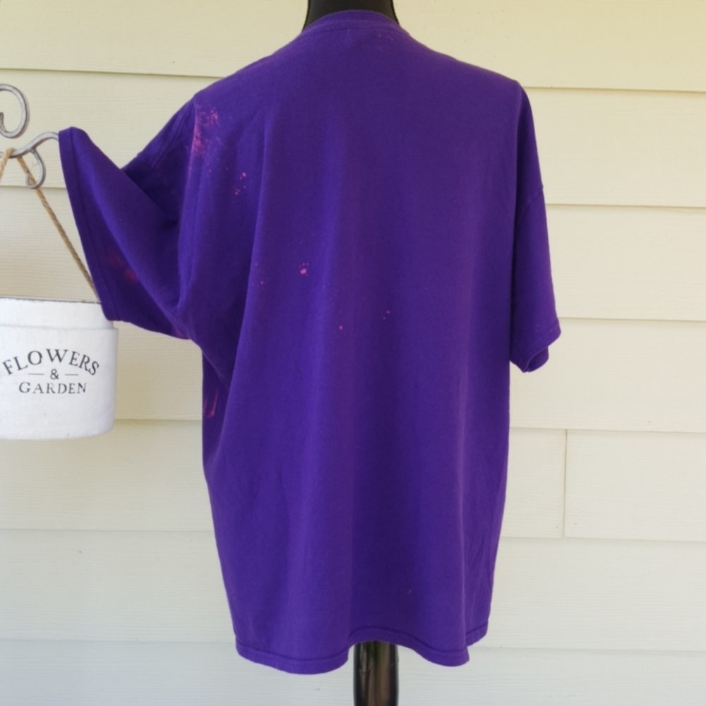 Shamrock Tie Dye T-shirt Purple / Pink Tee (XL) - Picture 4 of 10